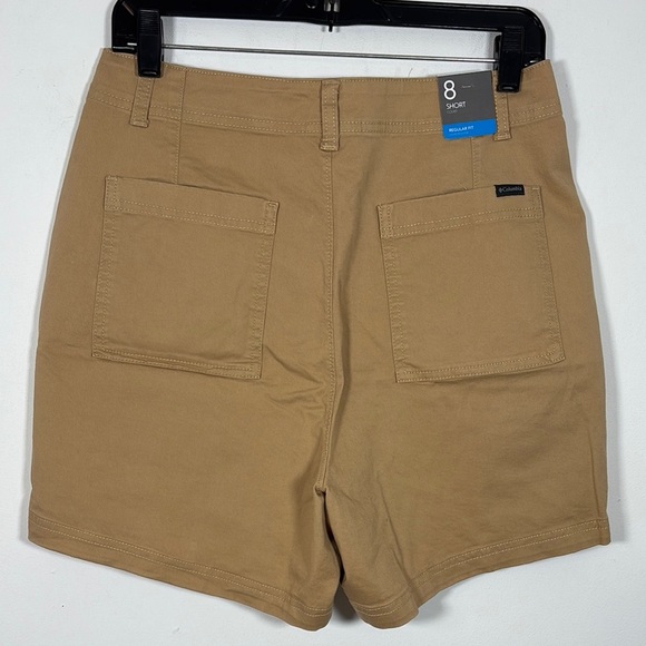 Columbia Women Regular Fit Shorts 8 Tan Khaki Chino NWT Outdoor Hiking Summer - Picture 5 of 7